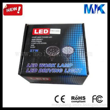 round led worklamp/ LED Work Light 27W 9-32V for forklift/truck/fire